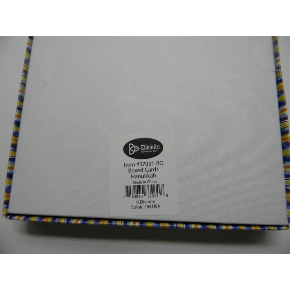 Happy Hanukkah Cards 2 Boxes 12 Cards Ea. w/ Color Envelopes NIB